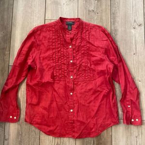 Ralph Lauren Women’s Red 100% Linen Large Tunic